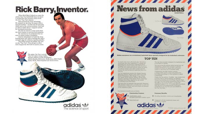 archival magazine ads for the 1979 adidas Top Ten