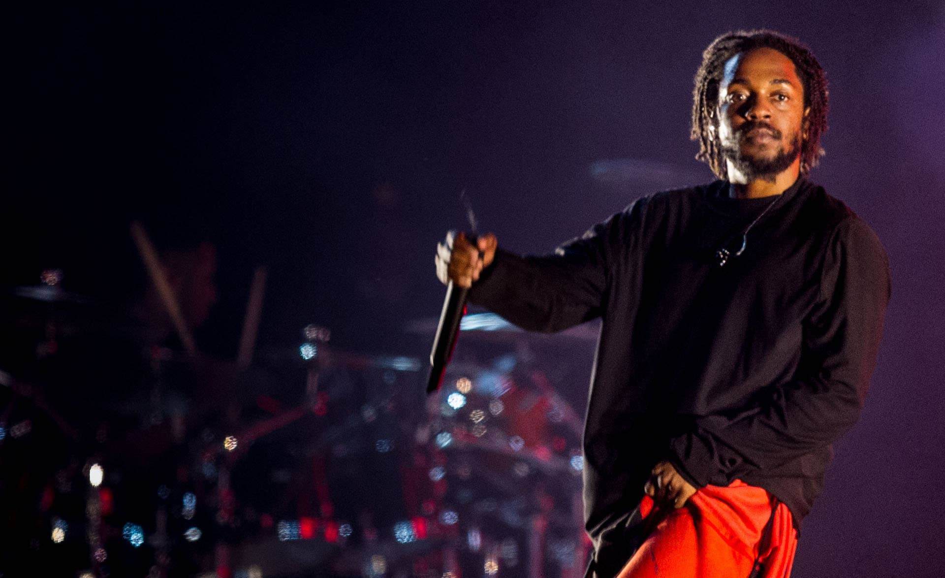 Kendrick Lamar performs at Lollapalooza 2019