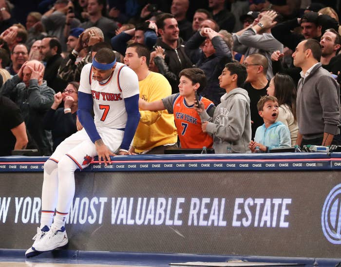 Carmelo Anthony Madison Square Garden 2017 Knicks Suns