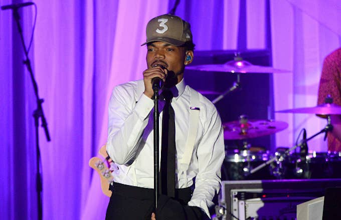 Chance the Rapper performs onstage during the 2017 Pre GRAMMY Gala