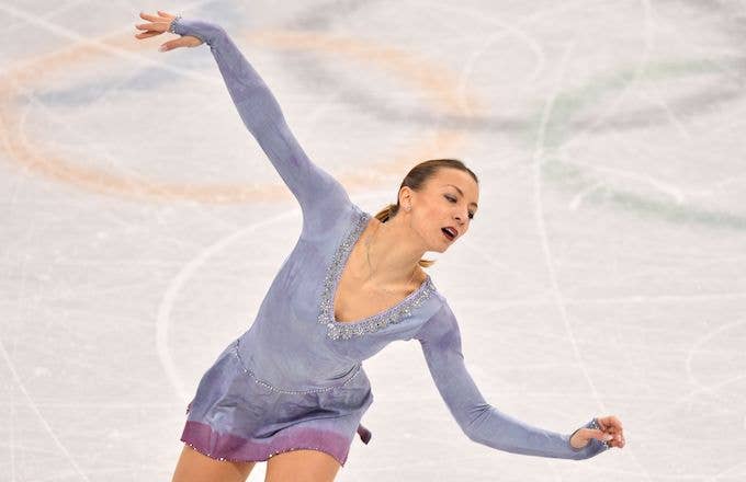 Nicole Schott performing at the Winter Olympics 2018.