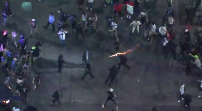 man arrested flame thrower lapd