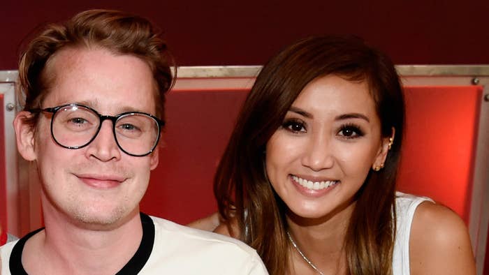 Macaulay Culkin and Brenda Song pictured together at Stand Up To Cancer telecast.