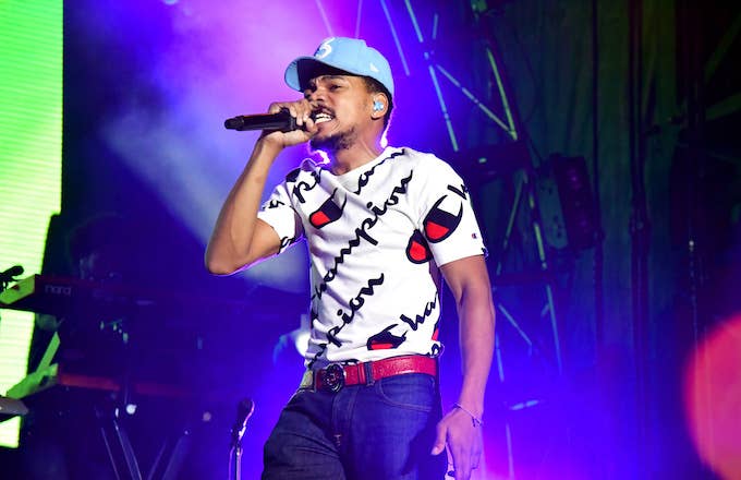Chance the Rapper performing at the 2017 Lost Lake Festival.