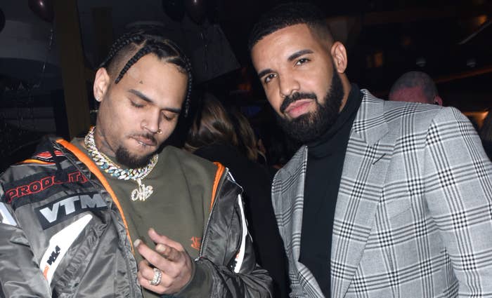 Chris Brown and Drake attend New Years Eve party in 2018