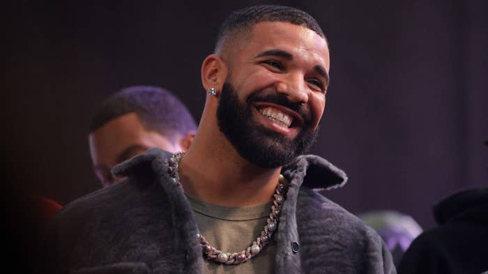 Drake speaks onstage during Drake&#x27;s Till Death Do Us Part rap battle.