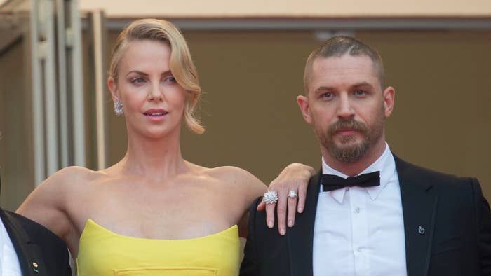 Charlize Theron and Tom Hardy attend the &quot;Mad Max : Fury Road&quot; Premiere