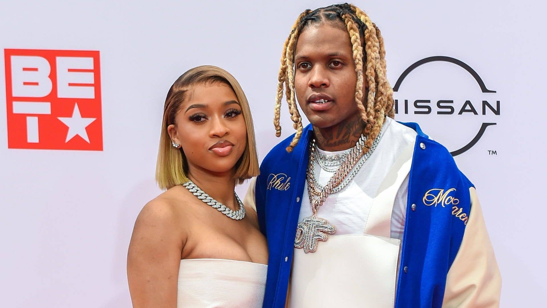 Lil Durk and India Royale attend the 2021 BET Awards