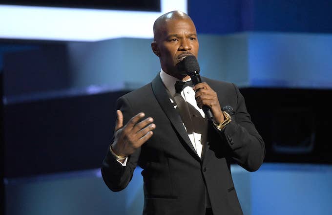 Jamie Foxx speaks onstage at the 47th AFI Life Achievement Award.