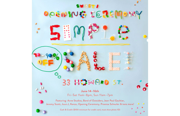 Hey NYC Opening Ceremony Is Having a Sample Sale Complex