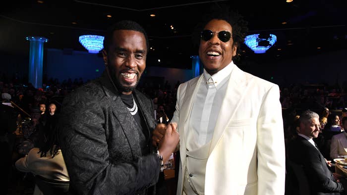 Sean &#x27;Diddy&#x27; Combs and Jay-Z attend the Pre-GRAMMY Gala and GRAMMY Salute