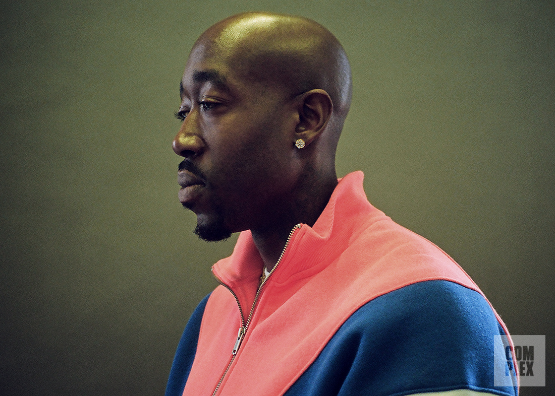 Freddie Gibbs poses for his Complex interview