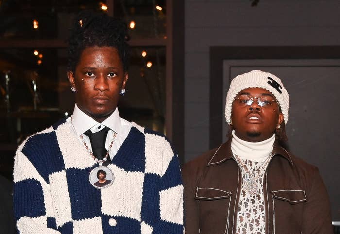 Young Thug and Gunna. Image via Getty