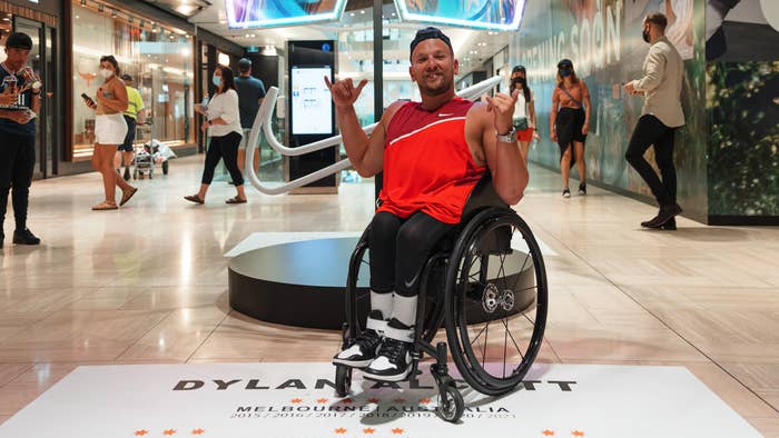 Australian wheelchair tennis player Dylan Alcott