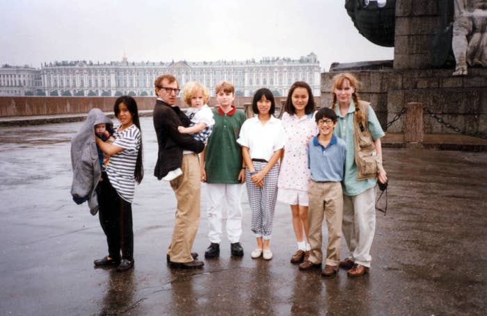 Woody Allen, Mia Farrow, and their children