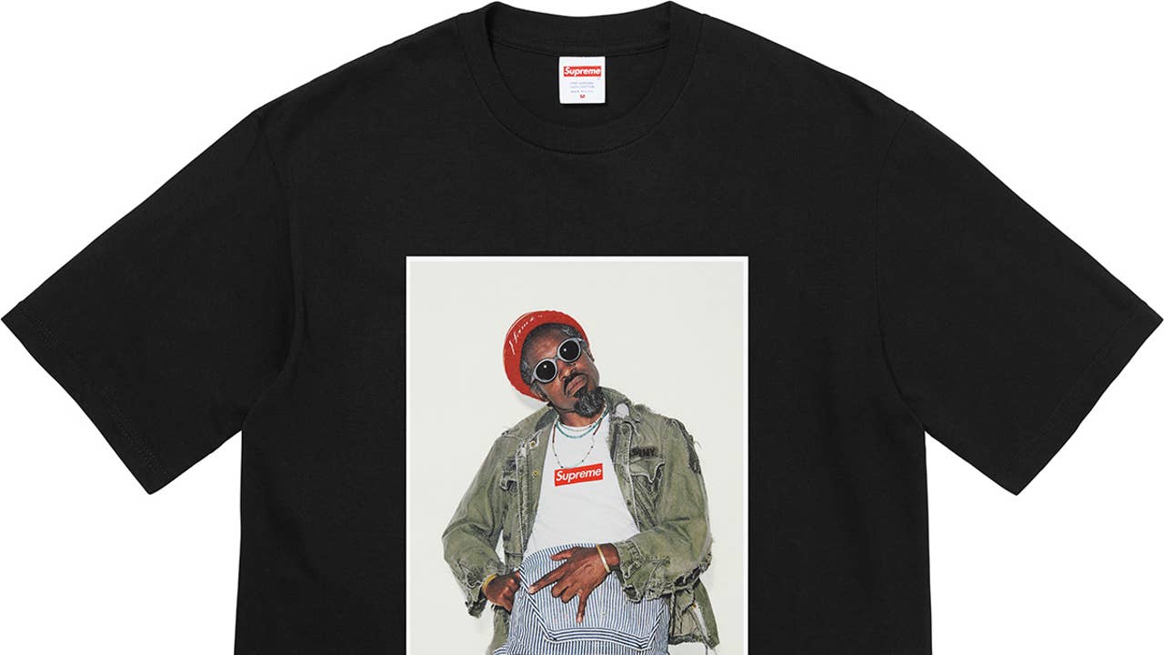 A look at a new Supreme shirt is shown