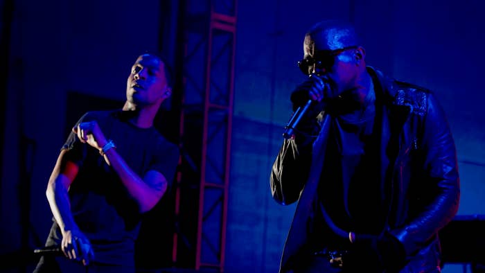 Kid Cudi and Kanye West perform during VEVO Presents: G.O.O.D. Music