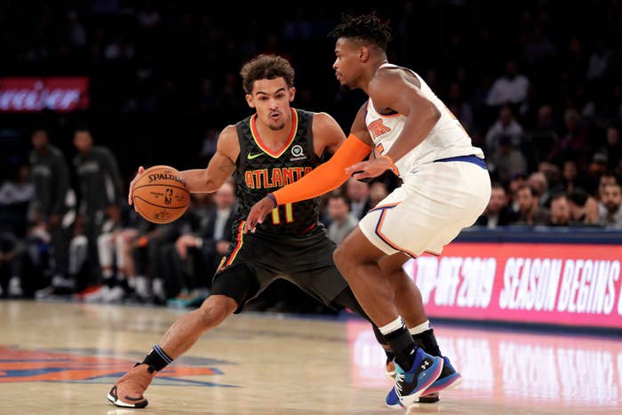 Trae Young Hawks Knicks Preseason 2019