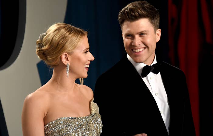 Scarlett Johansson and Colin Jost