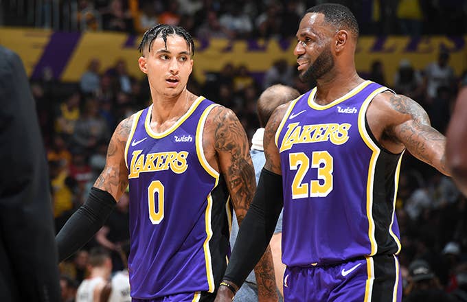 Kyle Kuzma and LeBron James