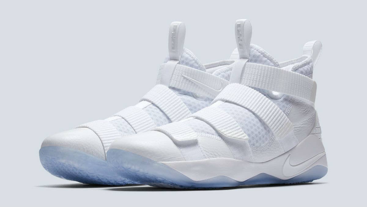 all white lebrons 11