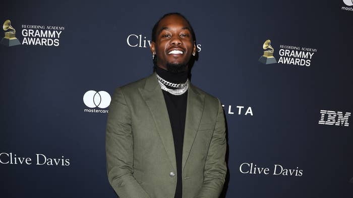 Offset arrives at the Pre GRAMMY Gala and GRAMMY Salute
