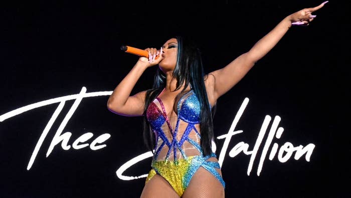 Megan Thee Stallion performs during the Beale Street Music Festival at Liberty Park