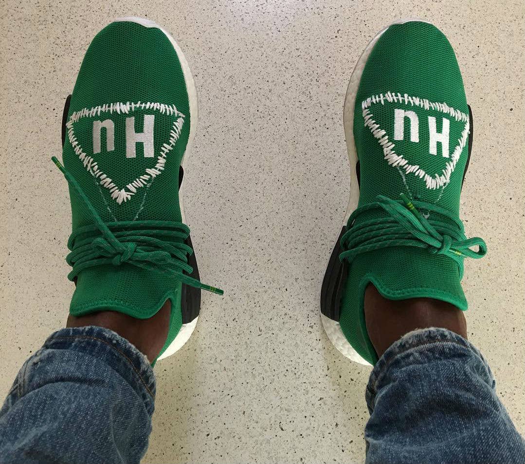 Pharrell adidas NMD Human Race Green Custom