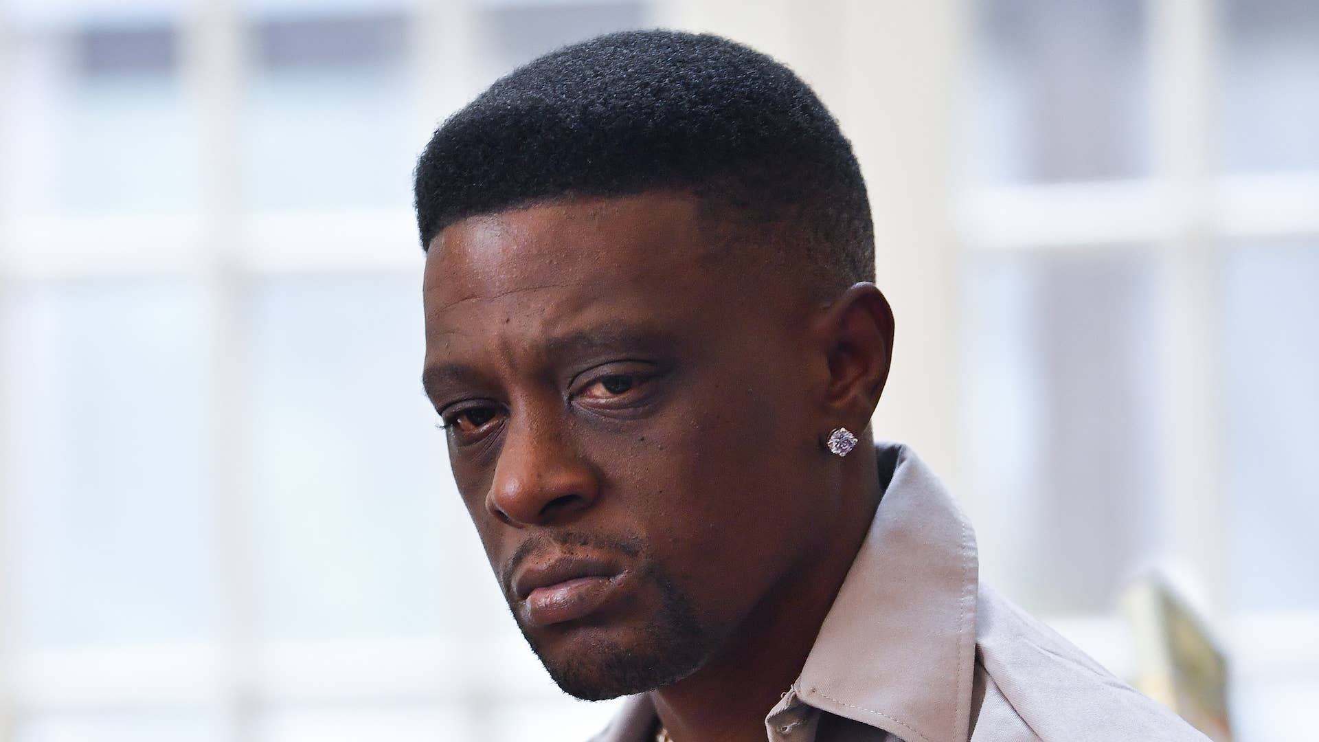 Rapper Lil Boosie on the set of the music Video "Shottas" at Private Residence