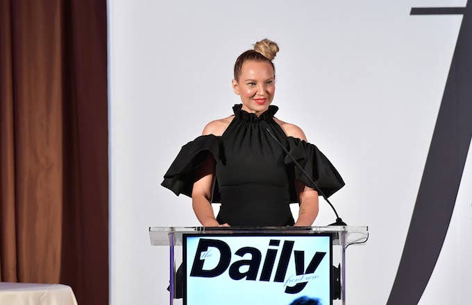 Sia speaks onstage duing The Daily Front Row Fashion LA Awards 2019.