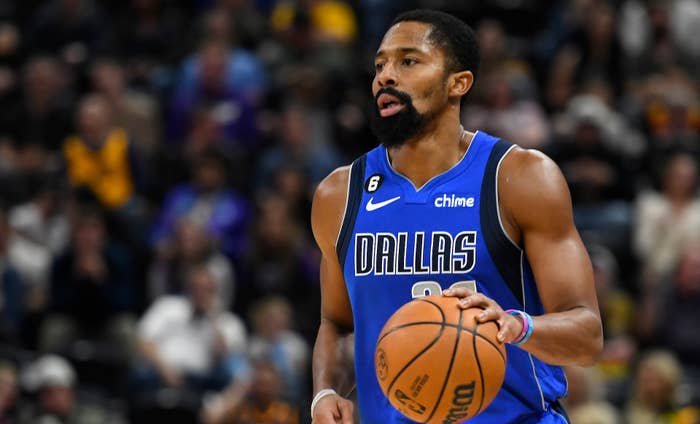 Dallas Mavericks guard Spencer Dinwiddie