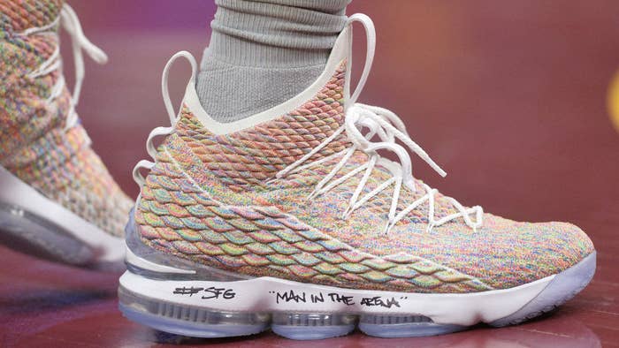 LeBron James Nike LeBron 15 Fruity Pebbles On Foot