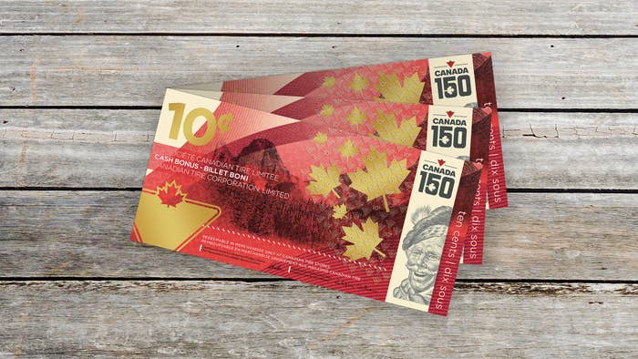 Canadian Tire Limited 10 Cent Bill Canada 150