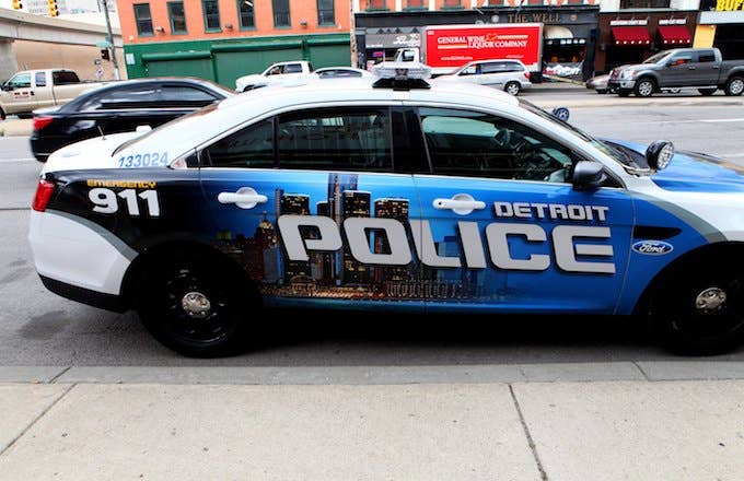A Detroit police car.