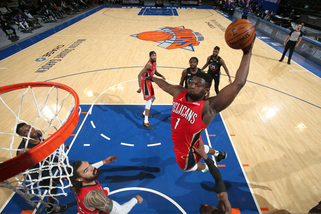 Zion Williamson Dunk Pelicans Knicks 2021