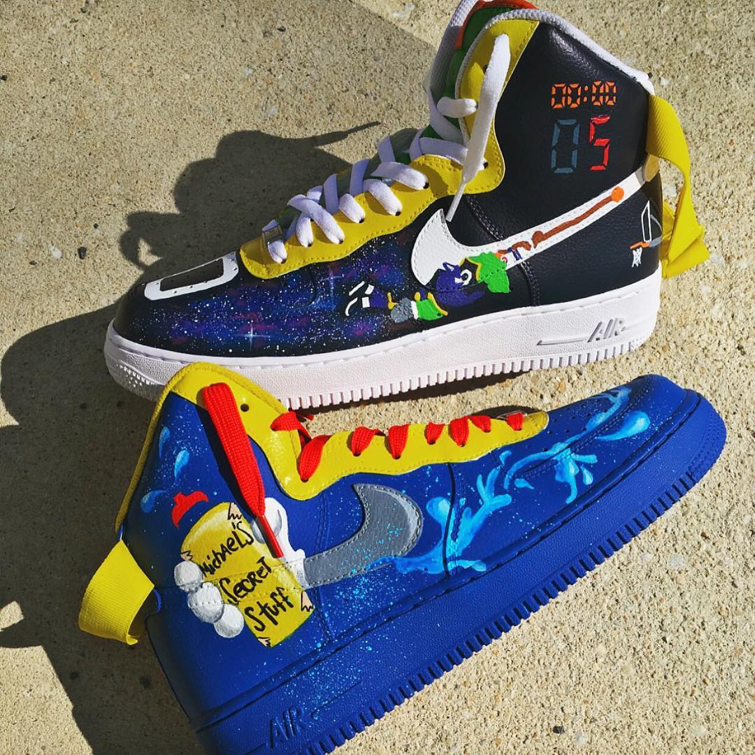 Nike Air Force 1 High Space Jam Custom by Donnell Brooks