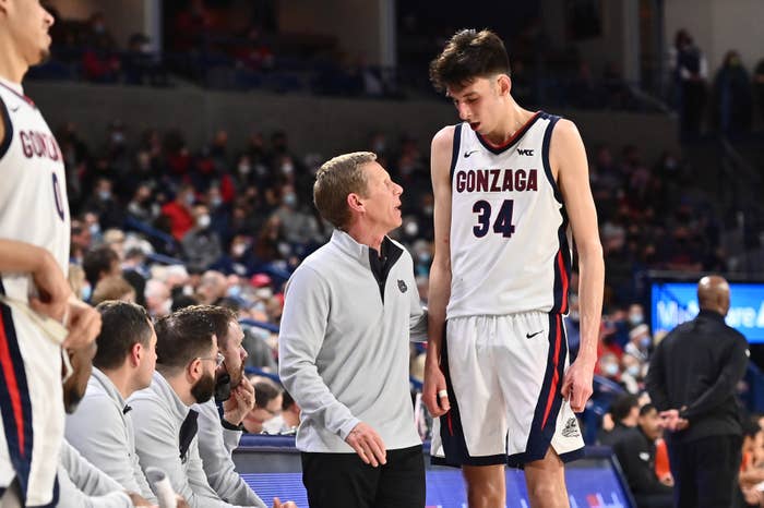 Chet Holmgren Mark Few Gonzaga Pacific 2022