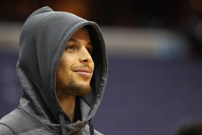 Steph Curry in Hood