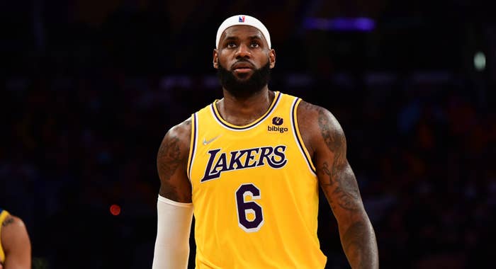 LeBron James during Los Angeles Lakers season opener