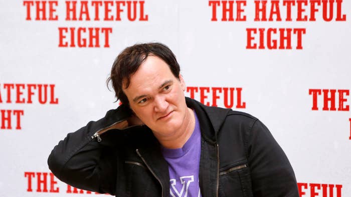 Quentin Tarantino poses during a photo call for his new movie &#x27;The Hateful Eight.&#x27;