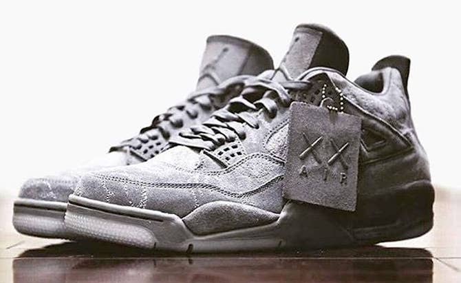 Kaws Air Jordan 4 Grey