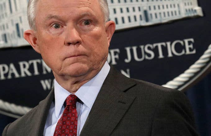 U.S. Attorney General Jeff Sessions holds a news conference