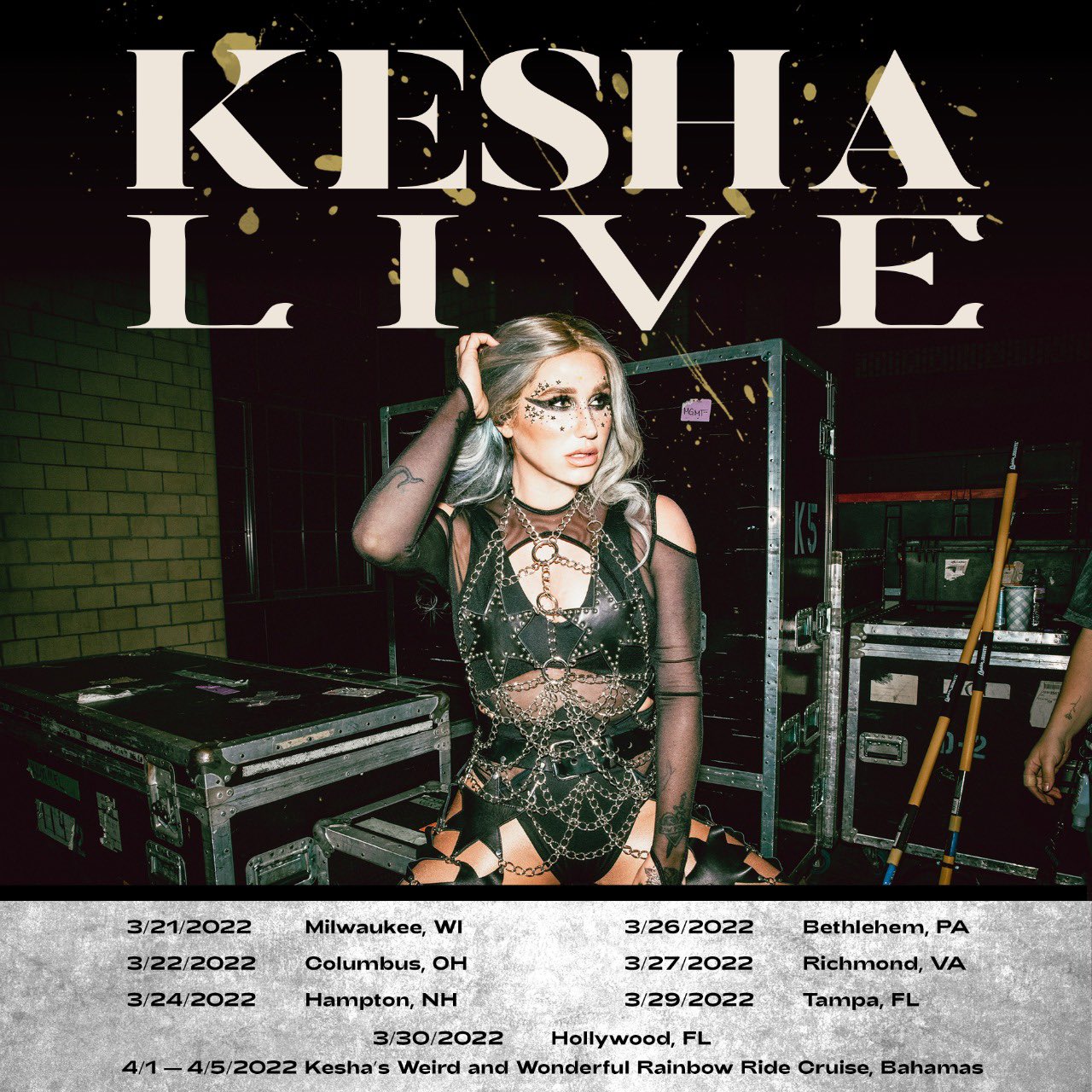 Kesha shares the tour flyer for her upcoming dates