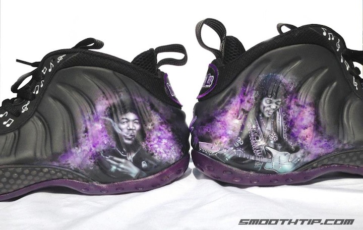 Custom Foamposite Jimi Hendrix Purple Haze by Smooth Customs