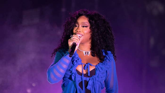 Sza performs on the main stage during Wireless Festival