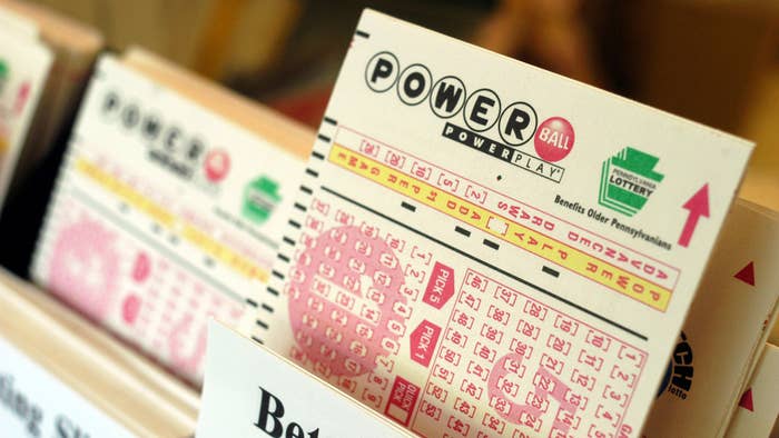 Photograph of a Powerball lottery ticket