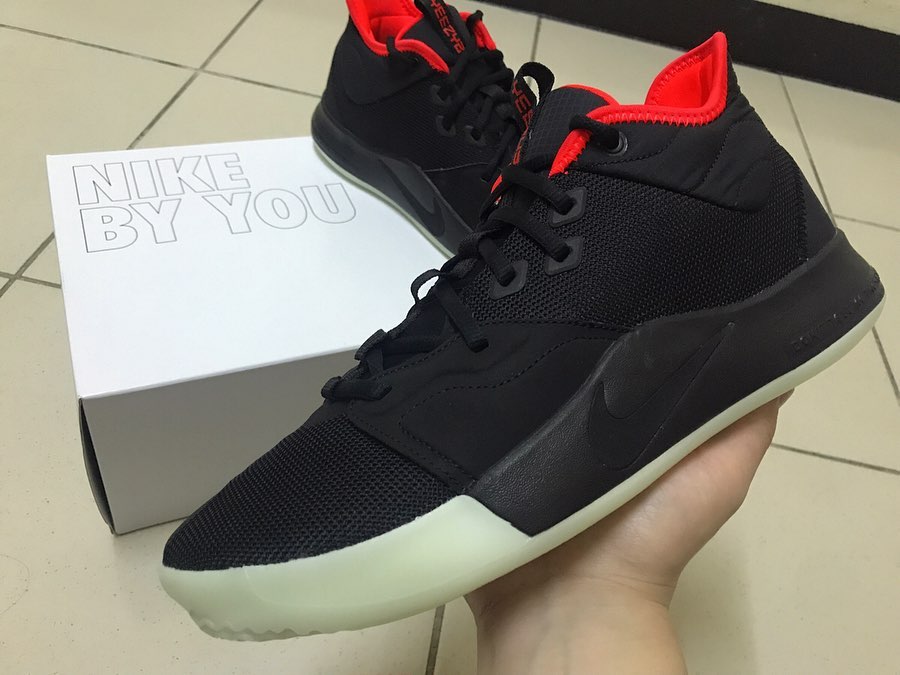 Nike By You PG 3 Yeezy 2 Solar Red