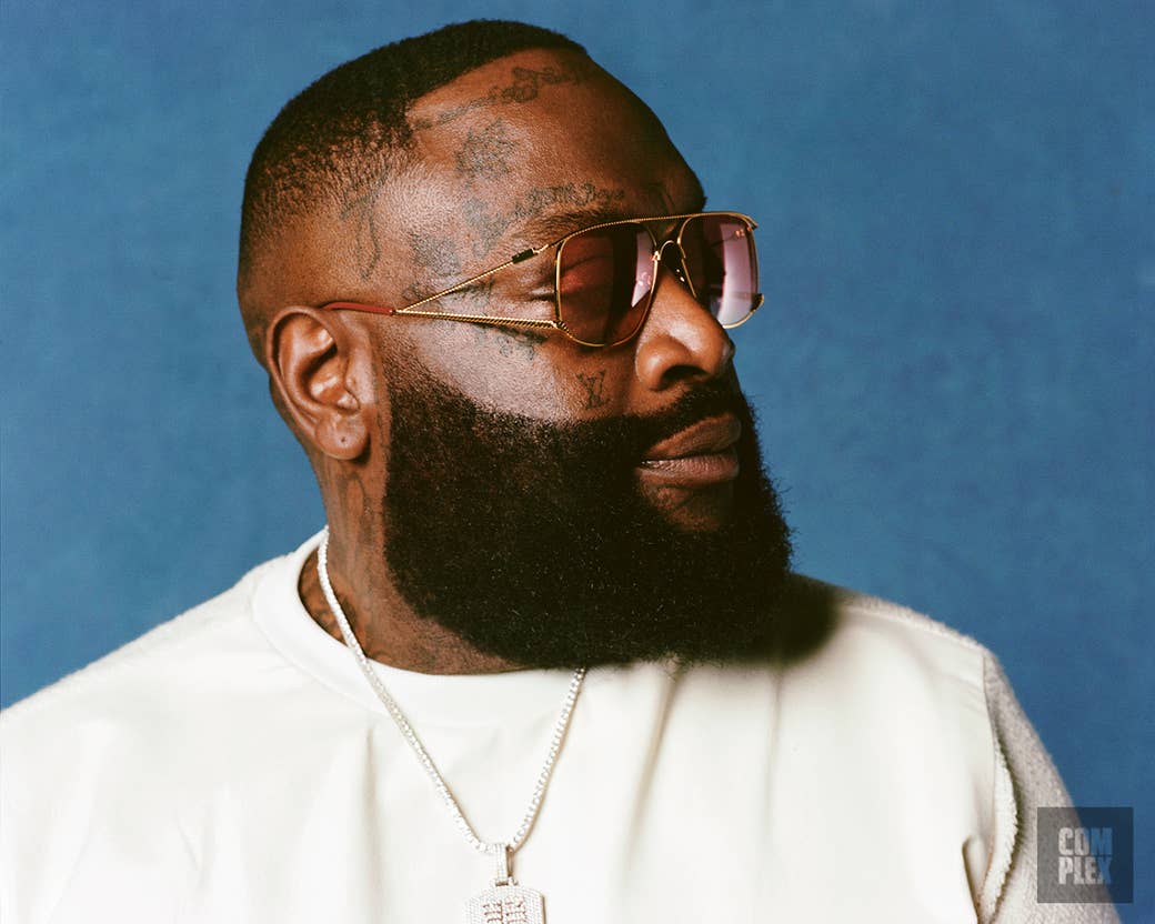 Rick Ross poses for his Complex interview