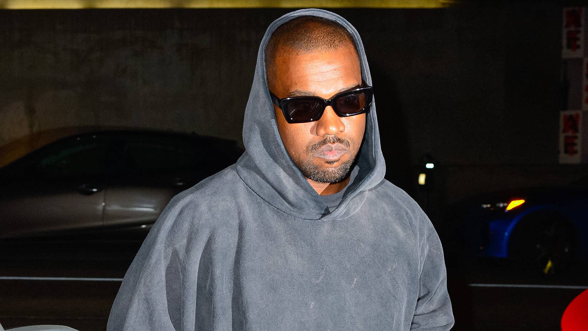 Kanye West is seen on January 10, 2022 in Los Angeles.