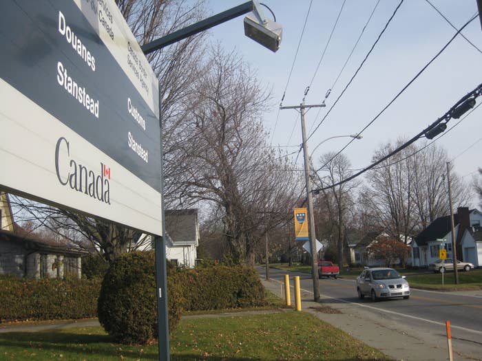 Canusa Avenue is pictured on November 13, 2009 in the Canadian-US border village of Stanstead, Canada